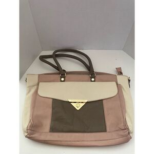 Steve Madden Women's Multicolor Colorblock  Shoulder laptop Hand Bag Purse Large